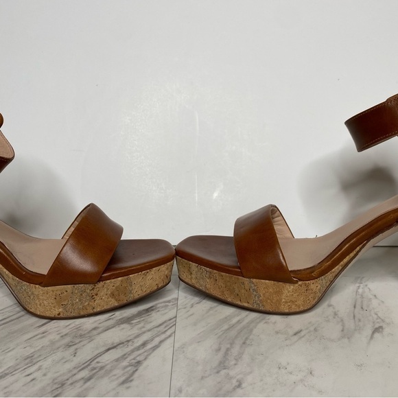 27 Edit Jaselle Brown Leather Heeled Sandal 9 1/2 M - Picture 6 of 14